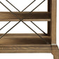 Rustic Light Oak End Table with X-Bar Detail By Homeroots | End Tables | Modishstore - 3