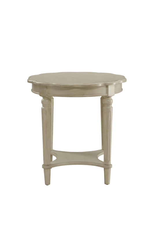 Antique White Solid Wood End Table By Homeroots | End Tables | Modishstore
