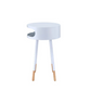 Bentwood White Retro Round Wooden End Table By Homeroots | End Tables | Modishstore - 3