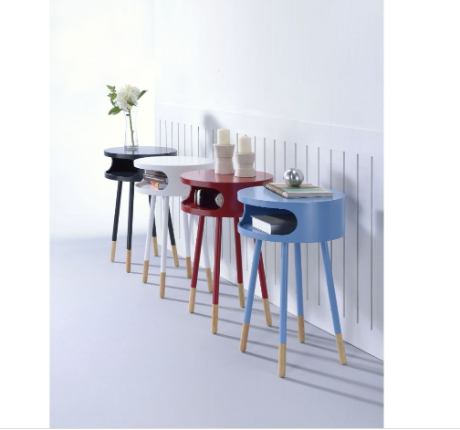Bentwood White Retro Round Wooden End Table By Homeroots | End Tables | Modishstore - 4