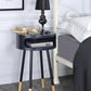 Bentwood Black Retro Round Wooden End Table By Homeroots