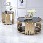 Black Glass And Gold End Table By Homeroots | End Tables | Modishstore