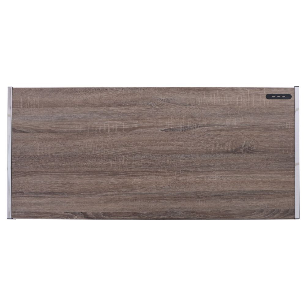 Cool Oak and Chrome USB Desk By Homeroots | Desks | Modishstore - 4