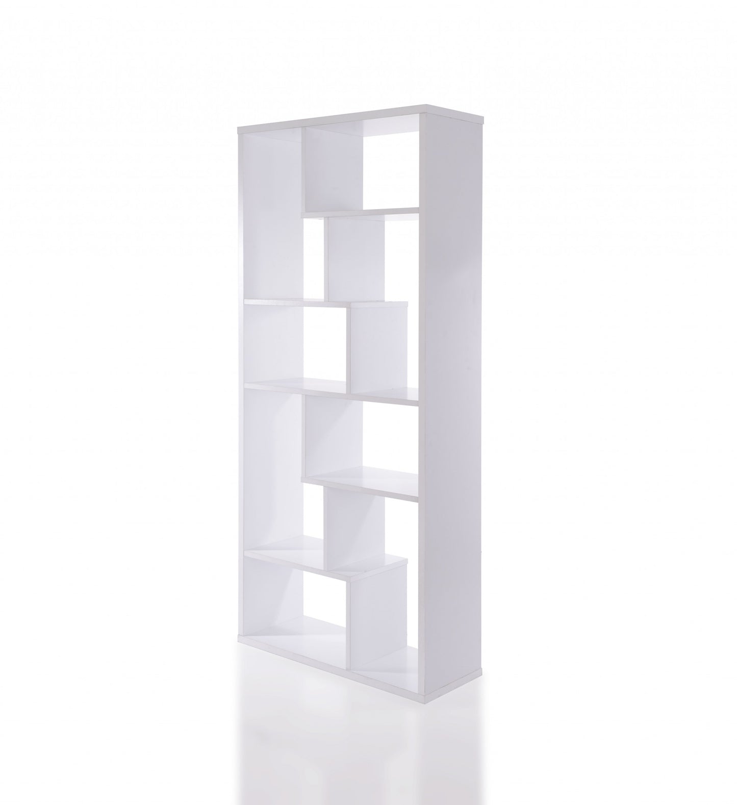 White Veneer Cube Bookcase By Homeroots