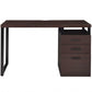 Dark Oak Pvc Desk By Homeroots | Desks | Modishstore - 3
