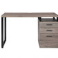 Dark Oak Pvc Desk By Homeroots | Desks | Modishstore - 2
