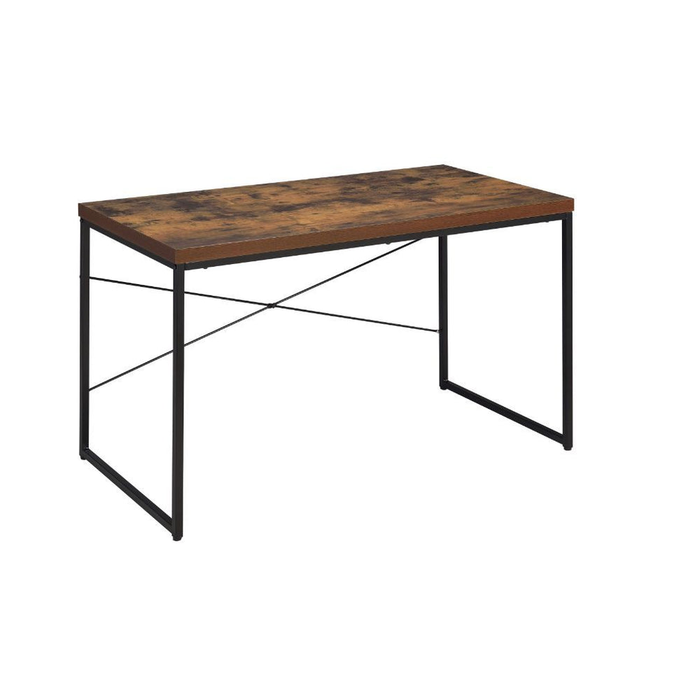 Weathered Oak Paper Veneer Desk By Homeroots | Desks | Modishstore - 2