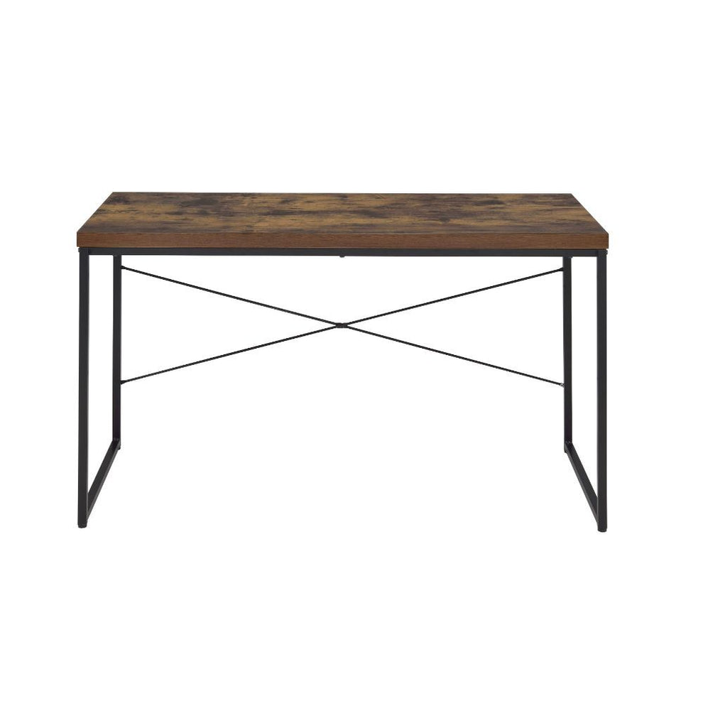 Weathered Oak Paper Veneer Desk By Homeroots | Desks | Modishstore - 3