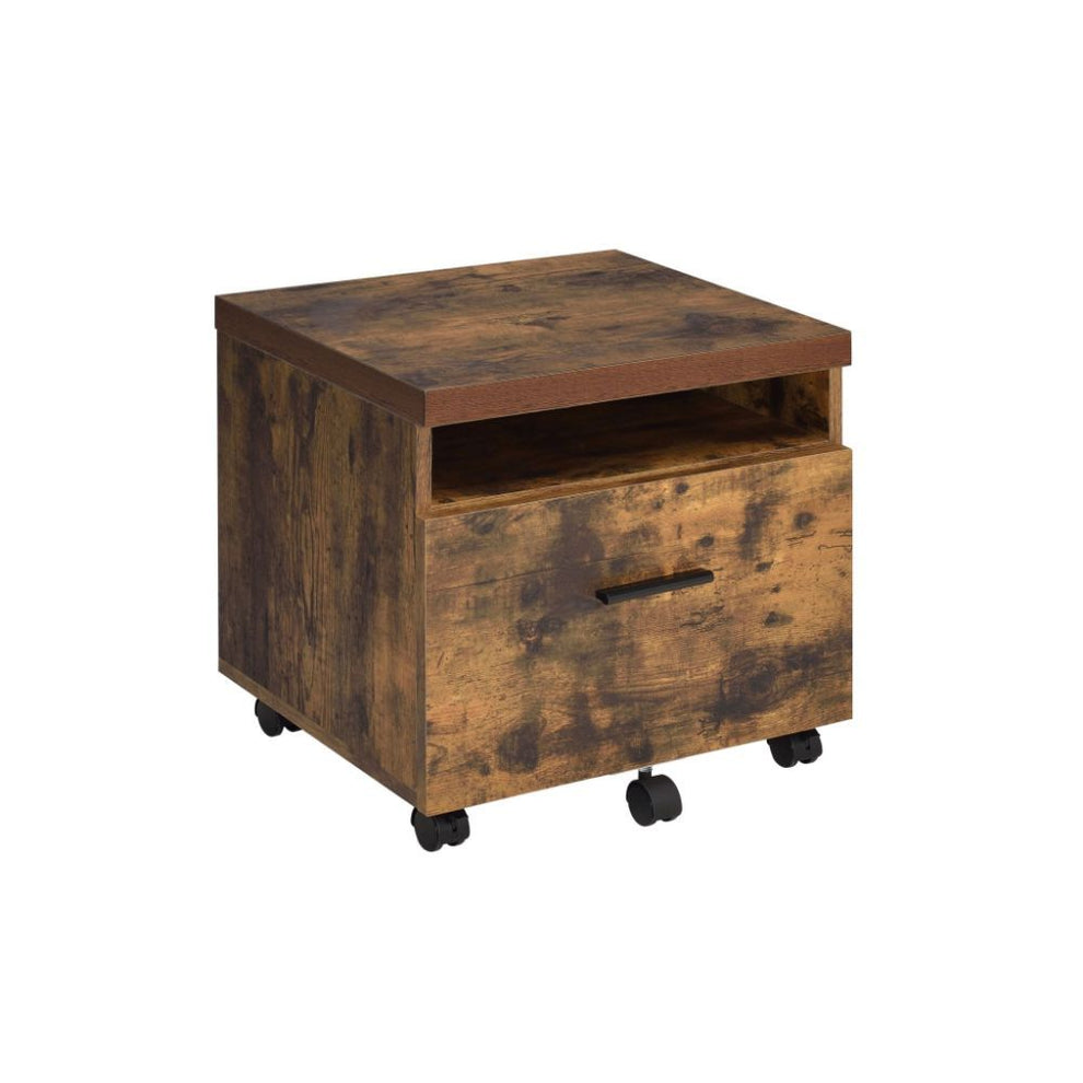 Weathered Oak File Cabinet By Homeroots | Drawers | Modishstore - 2