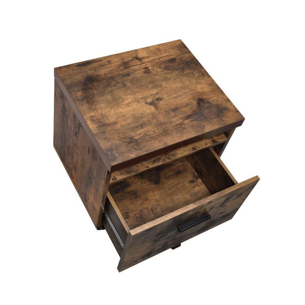 Weathered Oak File Cabinet By Homeroots | Drawers | Modishstore - 5