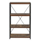 Industrial Rustic Dark Weathered Oak Finish Bookcase By Homeroots | Bookcases | Modishstore - 2