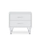 2 Walnut Wooden Drawer Nightstand By Homeroots | Nightstands | Modishstore - 4