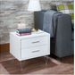 2 Walnut Wooden Drawer Nightstand By Homeroots | Nightstands | Modishstore - 7