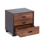 Walnut And Espresso Contemporary Nightstand By Homeroots | Nightstands | Modishstore - 4