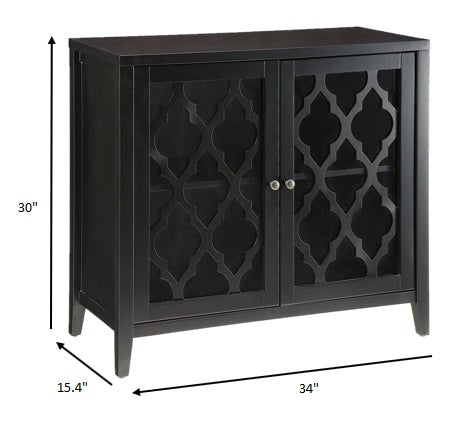 Black Mdf Cabinet By Homeroots | Cabinets | Modishstore - 2