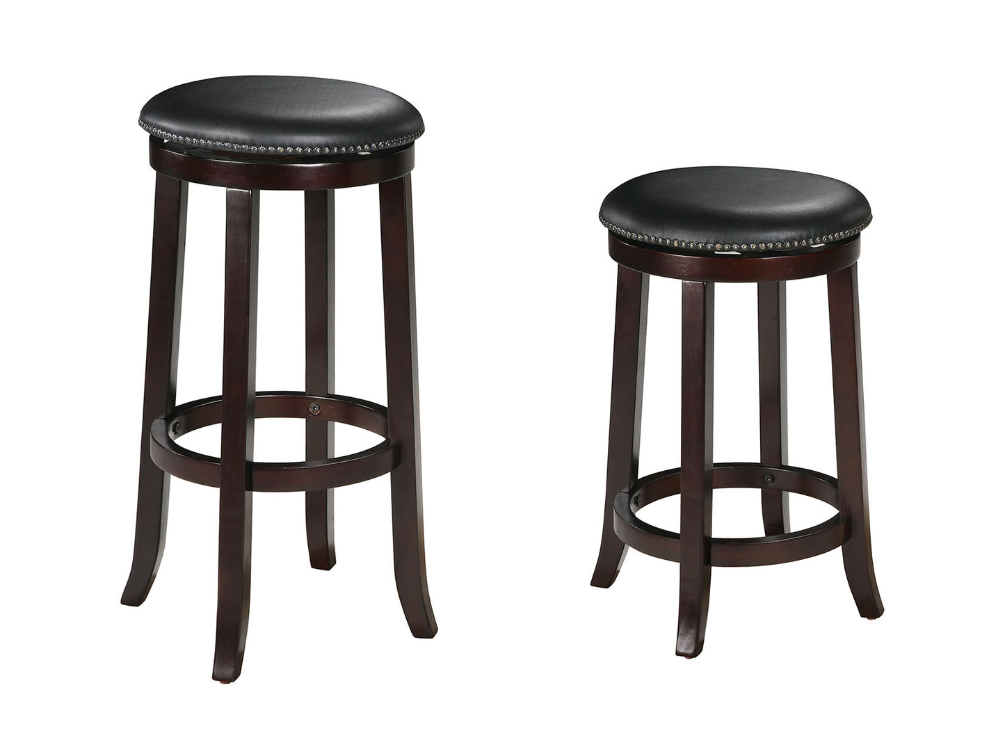 2Pc Espresso Swivel Counter Height Stool By Homeroots | Counter Stools | Modishstore