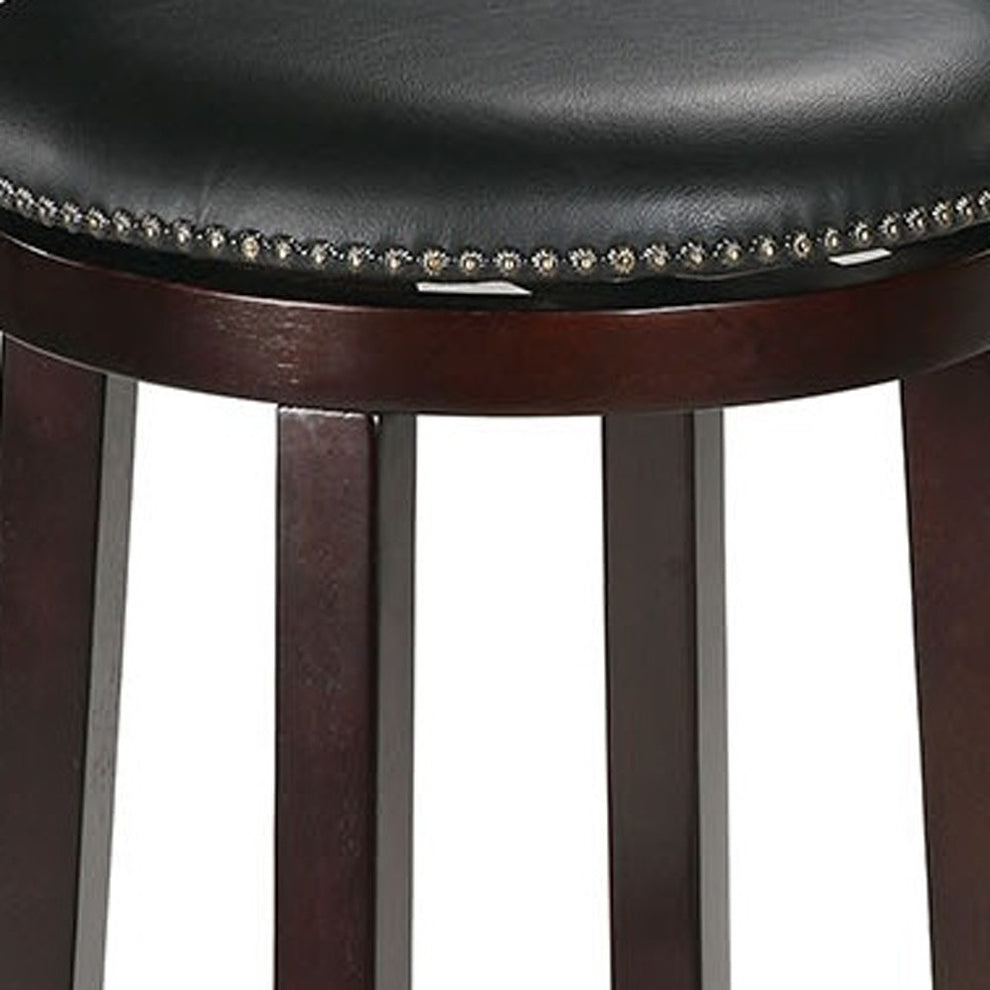 2Pc Espresso Swivel Counter Height Stool By Homeroots | Counter Stools | Modishstore - 5