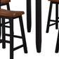 5Pc Oak Black Rubber Wood Counter Height Set By Homeroots | Bar Stools & Table | Modishstore - 5