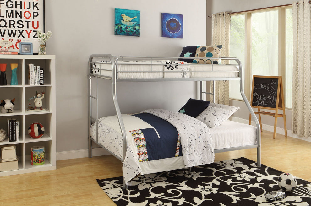 Twin Over Full Black Metal Tube Bunk Bed By Homeroots | Beds | Modishstore - 8