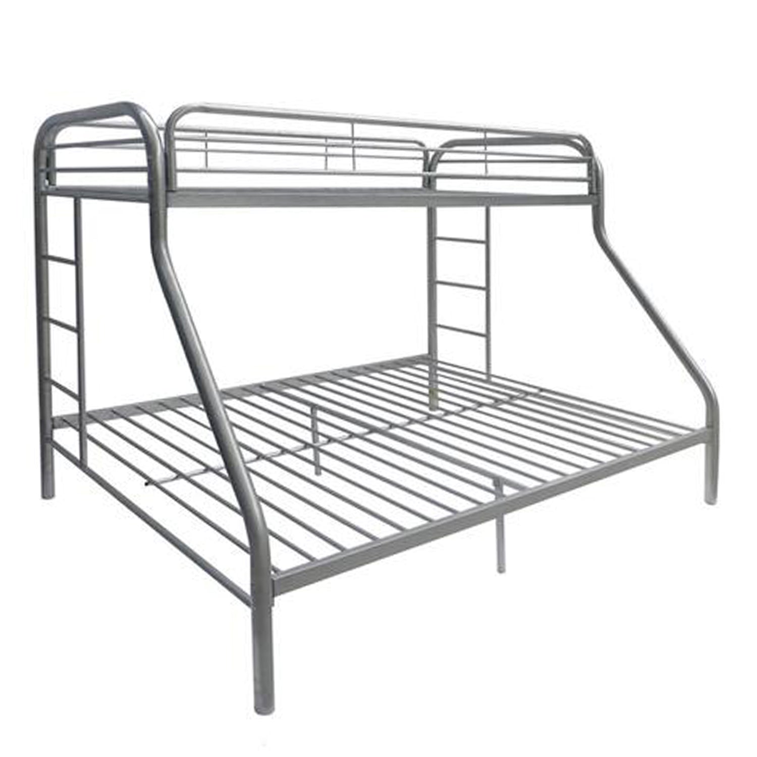 Twin Over Full Black Metal Tube Bunk Bed By Homeroots | Beds | Modishstore - 9