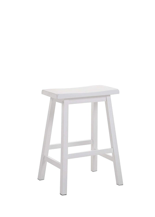 24' White Counter Height Stool (Set Of 2) By Homeroots | Counter Stools | Modishstore