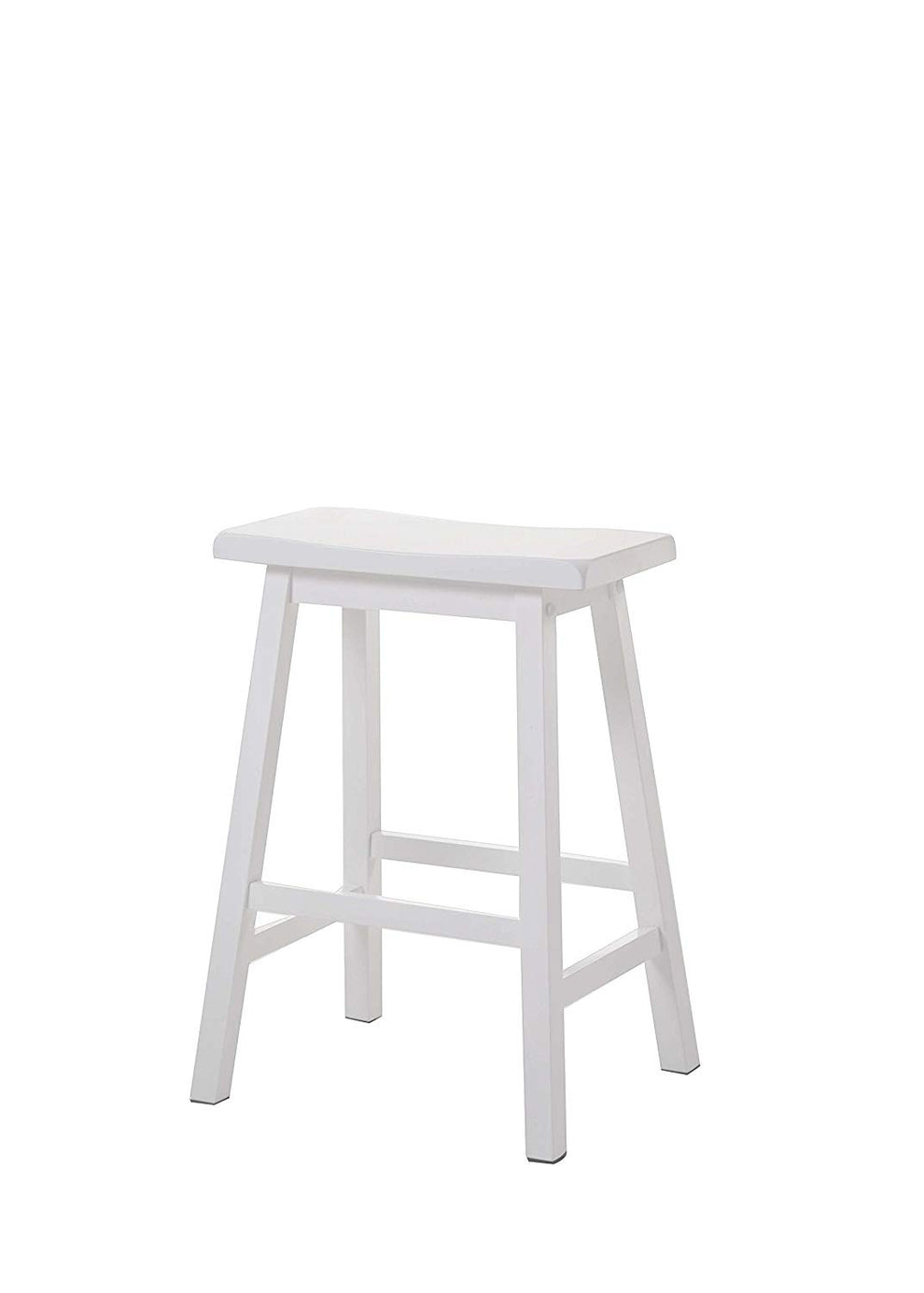 24' White Counter Height Stool (Set Of 2) By Homeroots | Counter Stools | Modishstore - 3