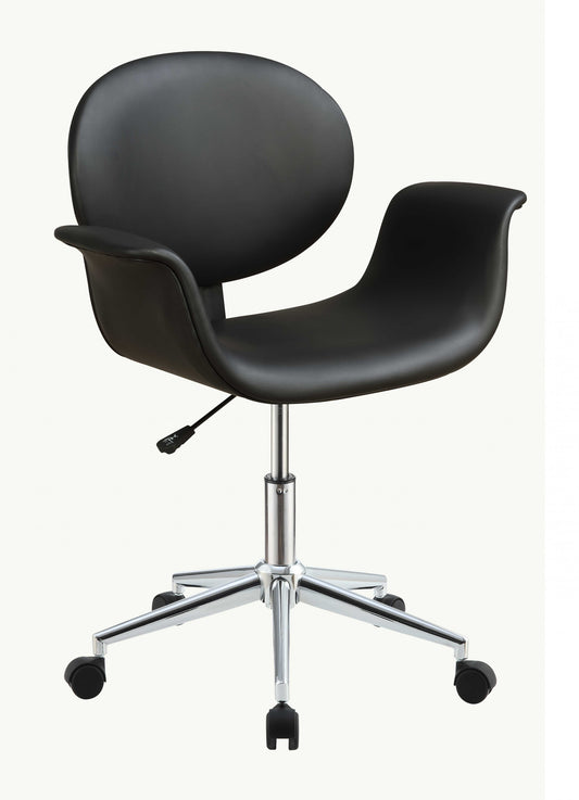 Black Pu Office Chair By Homeroots | Office Chairs | Modishstore