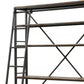 Sandy Gray Metal Tube Bookcase With Ladder By Homeroots | Bookcases | Modishstore - 3