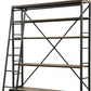 Sandy Gray Metal Tube Bookcase With Ladder By Homeroots | Bookcases | Modishstore - 4
