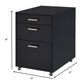 File Cabinet In Black High Gloss And Chrome - Metal Tube, Mdf, Poly Ven Black High Gloss And Chrome By Homeroots | Cabinets | Modishstore - 2
