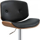 Contemporary Black And Walnut Adjustable Stool By Homeroots | Bar Stools | Modishstore - 4