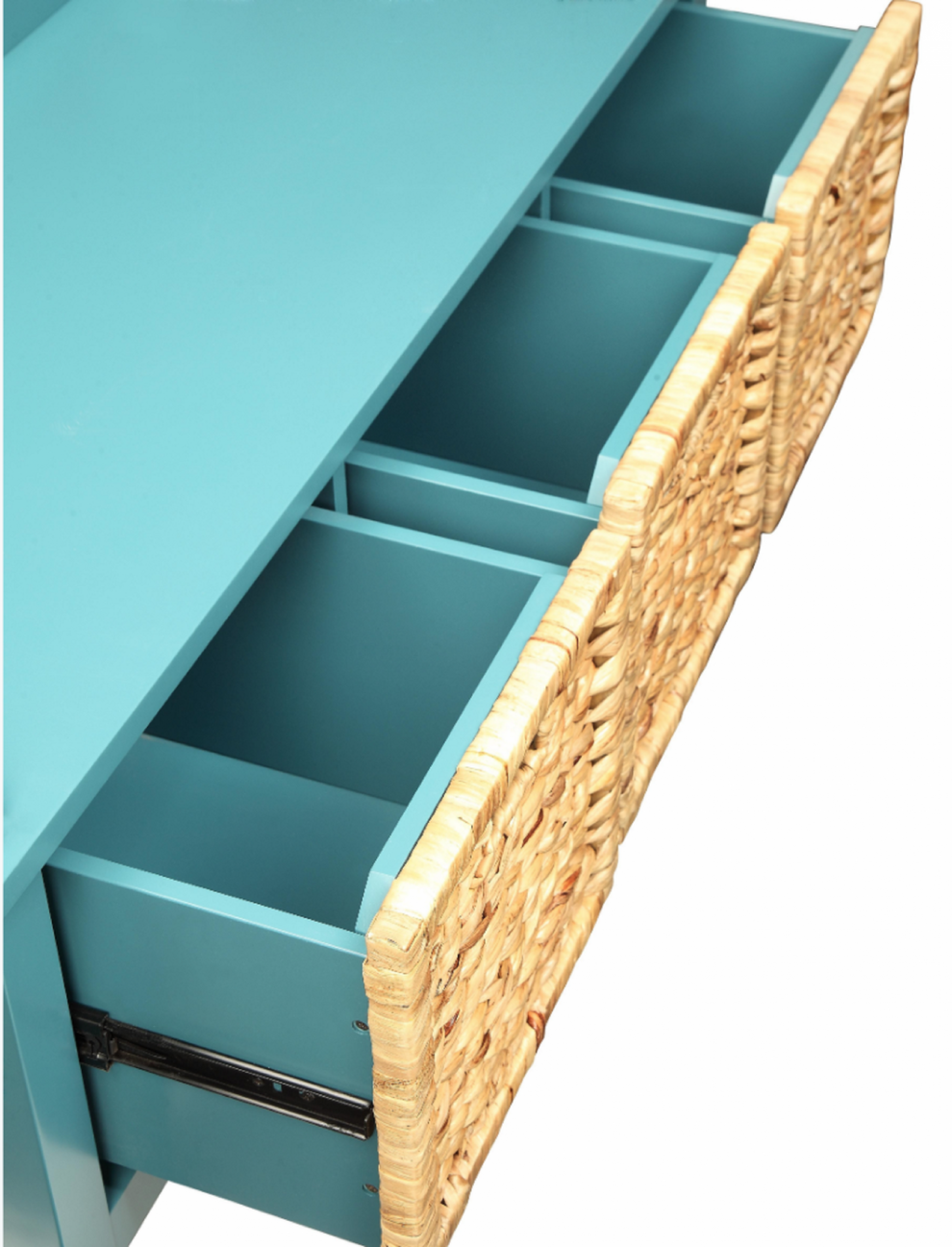 Pop of Color Teal Storage Bench By Homeroots | Benches | Modishstore - 2
