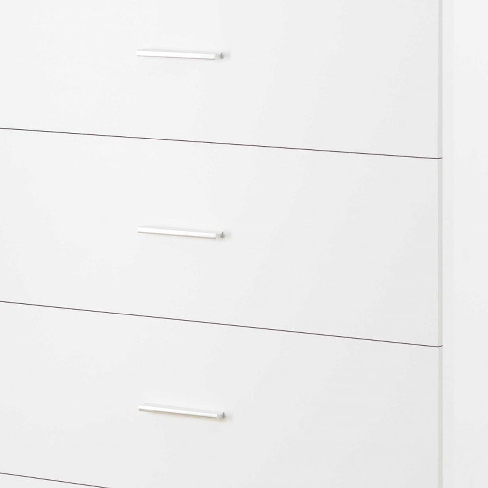White Particle Board Chest By Homeroots | Drawers | Modishstore - 3
