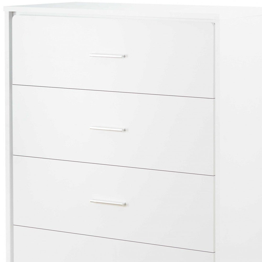 White Particle Board Chest By Homeroots | Drawers | Modishstore - 4