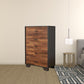 Walnut And Espresso Particle Board Chest By Homeroots