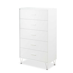 White And Espresso Particle Board Chest By Homeroots
