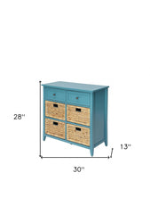Pop of Color Teal Accent Chest with Storage By Homeroots