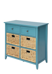 Pop of Color Teal Accent Chest with Storage By Homeroots