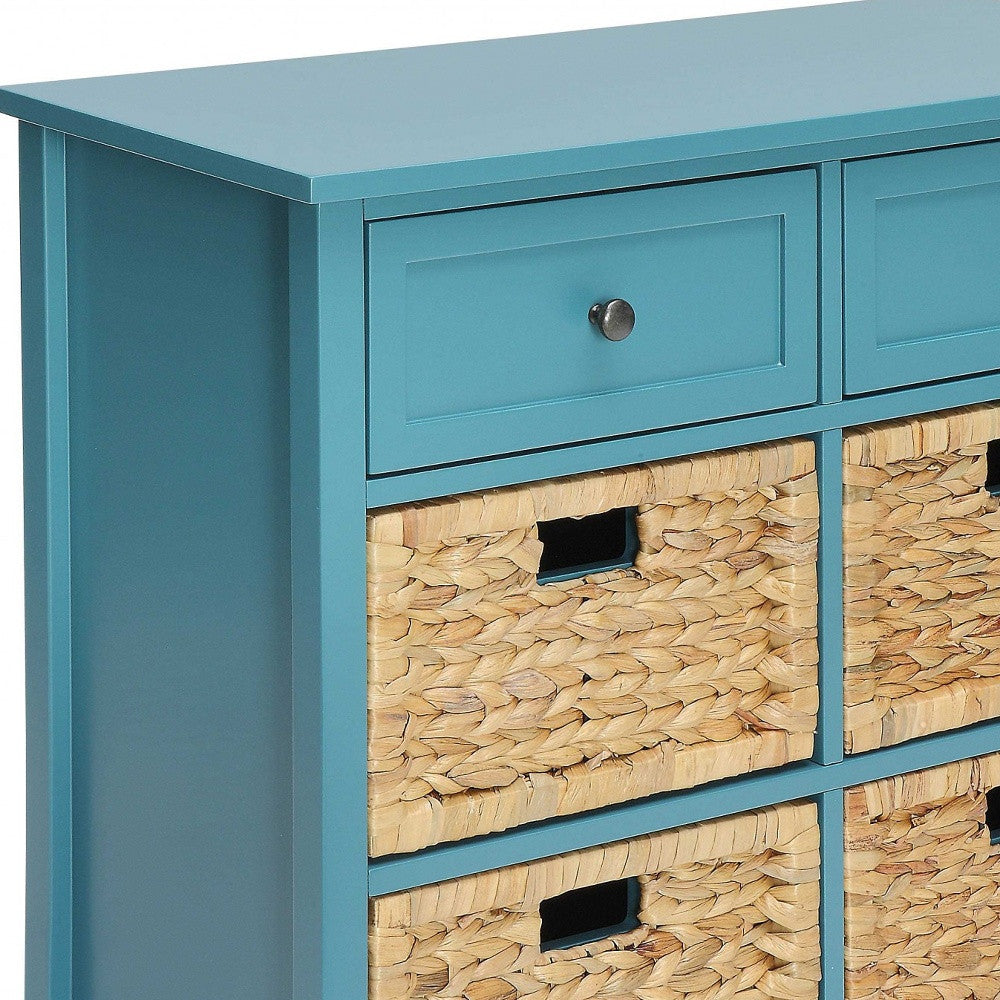 Pop of Color Teal Accent Chest with Storage By Homeroots | Drawers | Modishstore - 3