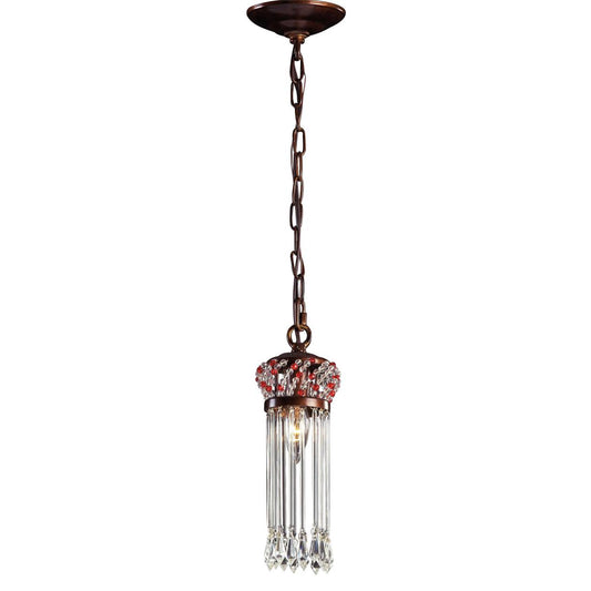VICTORIA COLLECTION CHESTNUT BRONZE with RUBY ELK Lighting | Pendant Lamps | Modishstore
