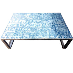 Large Metal Recycled Oil Drum Coffee Table