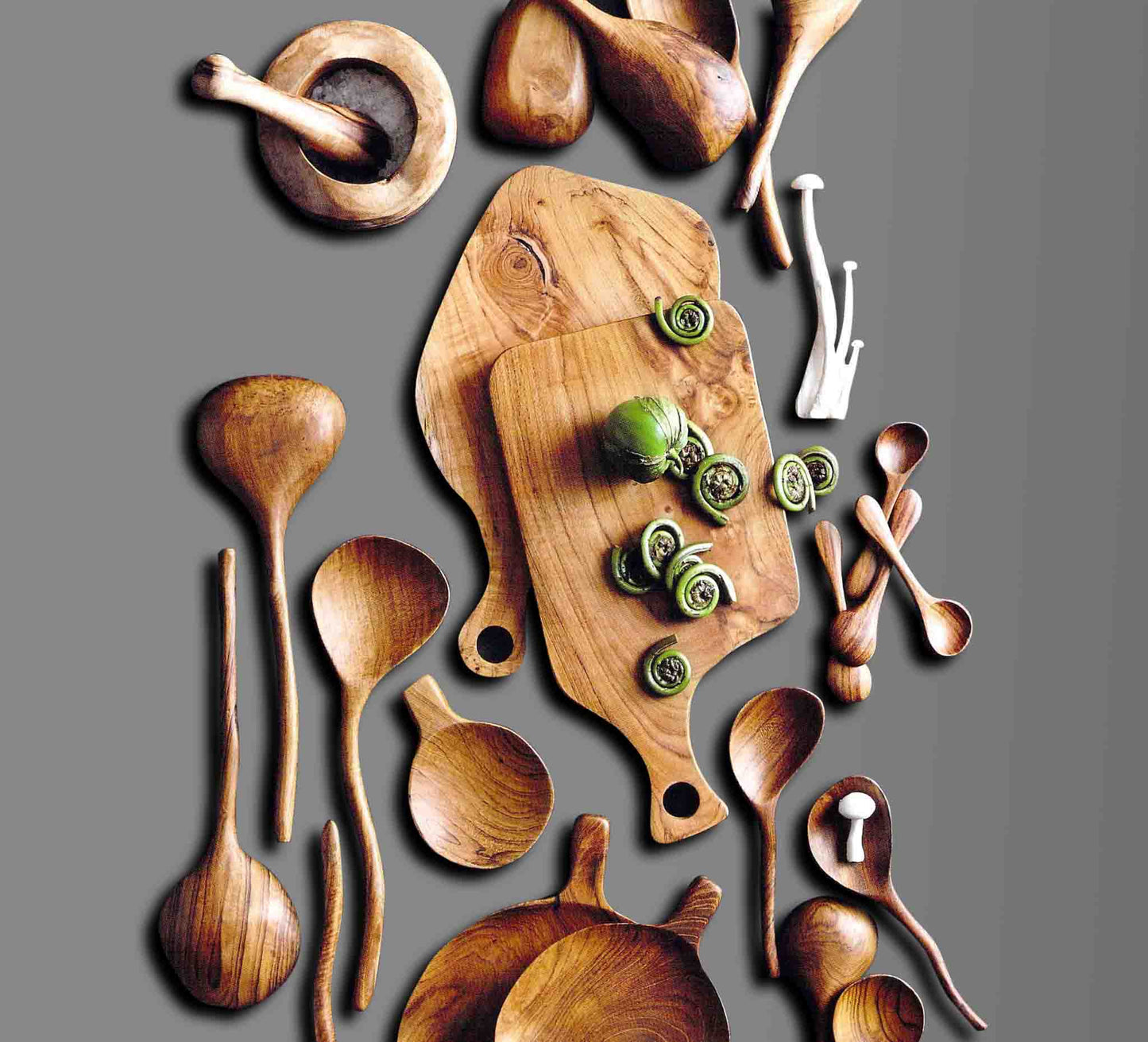 Teak Wood Scoops - Set of 4 | Dinnerware | Modishstore-3