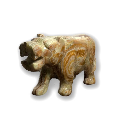 Onyx Hippopotamus Figurine-hand carved-4"-2