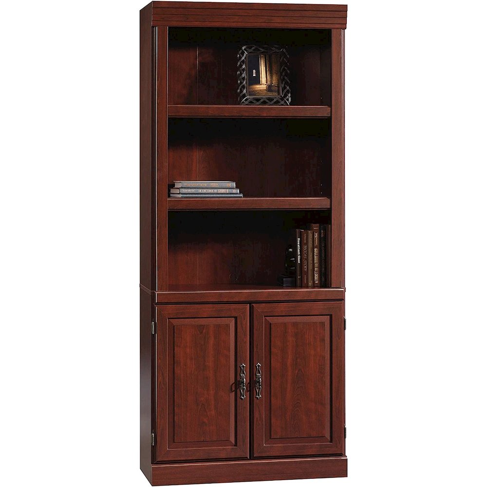 Heritage Hill Library With Doors Classic Cherry By Sauder | Bookcases | Modishstore - 2