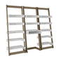 Accentuations by Manhattan Comfort 3 Piece Carpina Home Floating Ladder Shelf Office Desk | Desks | Modishstore-3