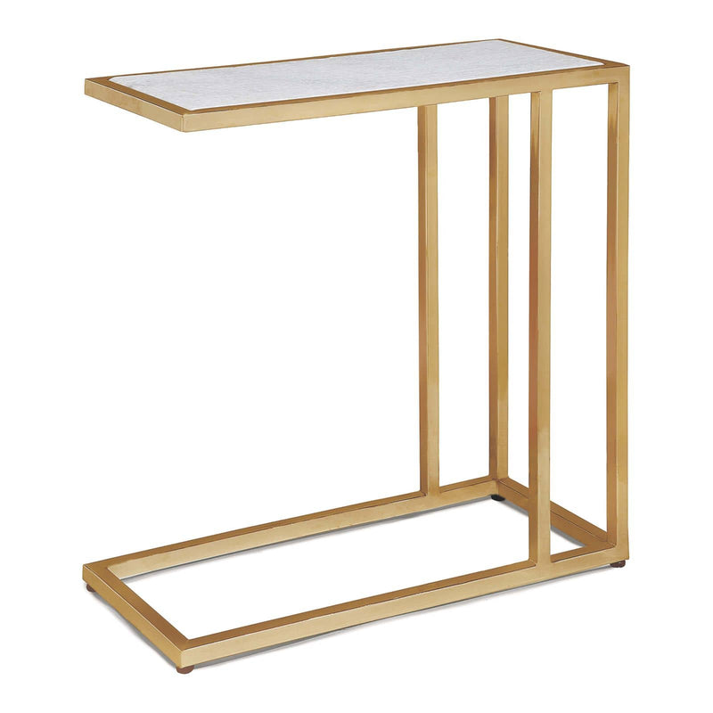 Echelon Sofa Hugger Table Natural Brass By Regina Andrew | Side Tables | Modishstore - 2