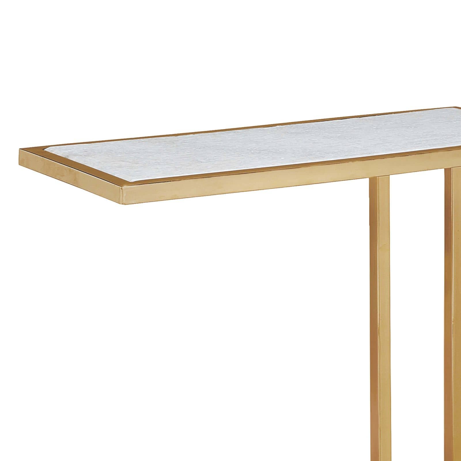 Echelon Sofa Hugger Table Natural Brass By Regina Andrew | Side Tables | Modishstore - 5