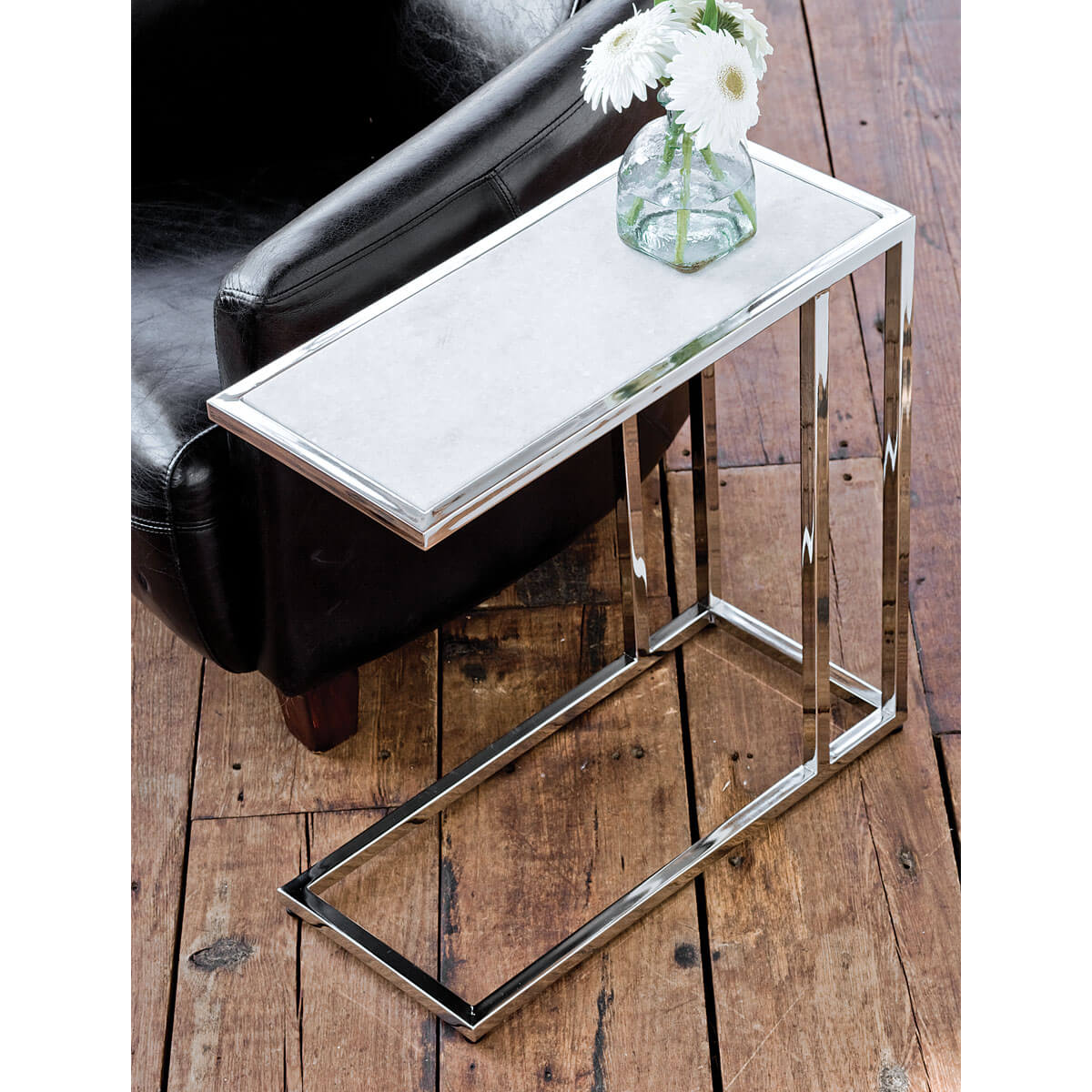 Echelon Sofa Hugger Table Natural Brass By Regina Andrew | Side Tables | Modishstore - 7