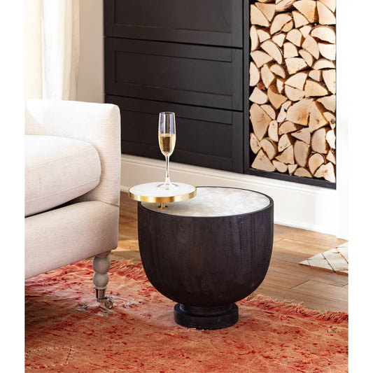 Theo Accent Table Ebony By Regina Andrew | Side Tables | Modishstore