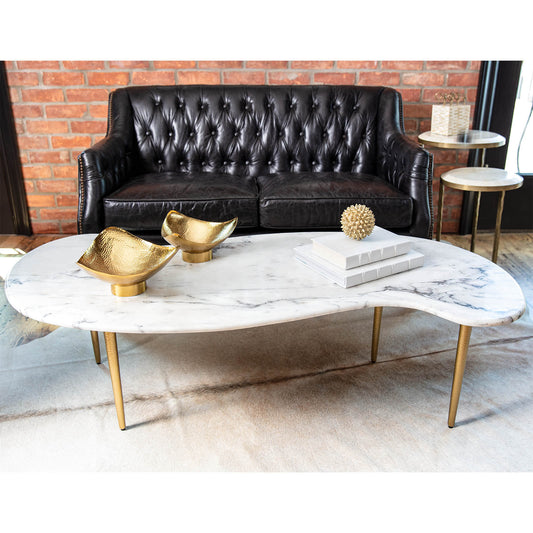 Jagger Marble Cocktail Table White By Regina Andrew | Coffee Tables | Modishstore